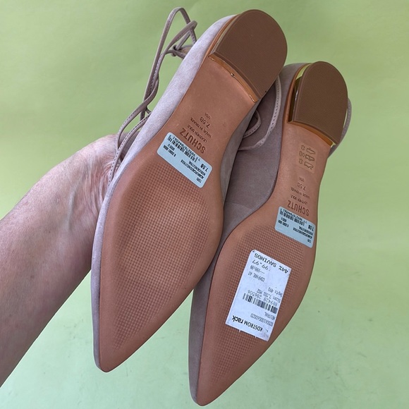 New tan Schutz suede nobuck/leather flats in original box - Picture 7 of 10